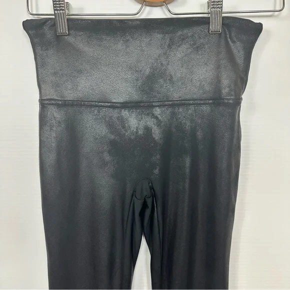 SPANX Leggings Sz M Faux Leather Black - Picture 6 of 17